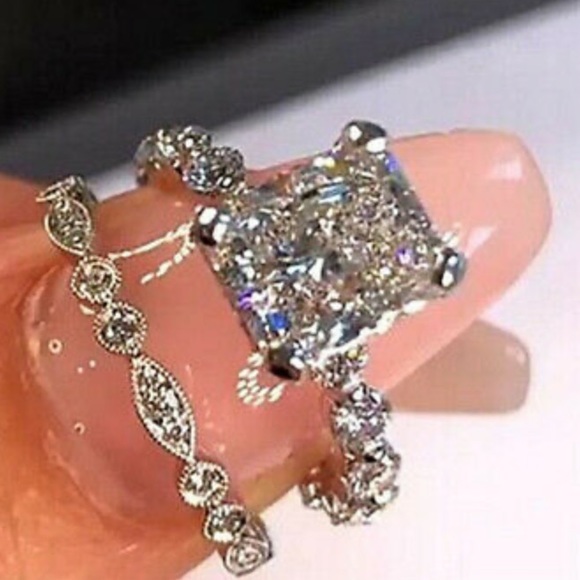 Jewelry - New 925 Sterling silver diamond Rings set